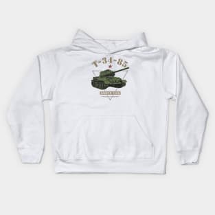 T-34-85 Soviet Tank Kids Hoodie